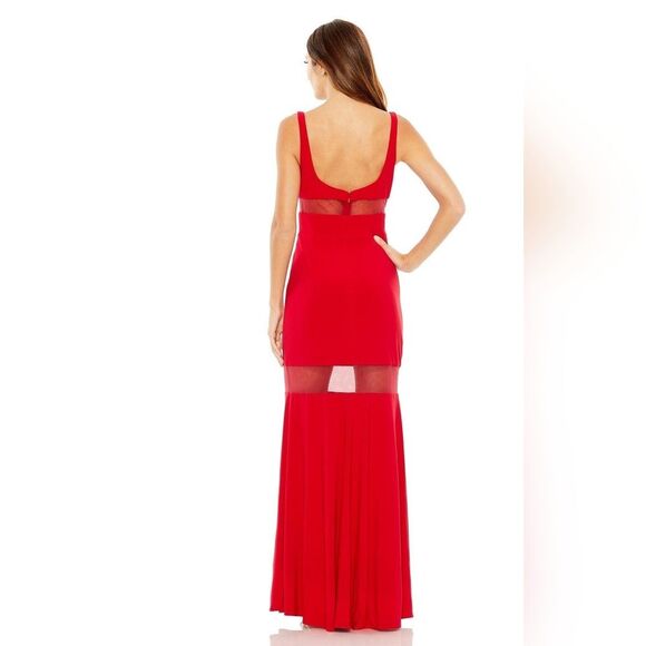 NWT MacDuggal 11698 Red Full Length Dress - Picture 4 of 10